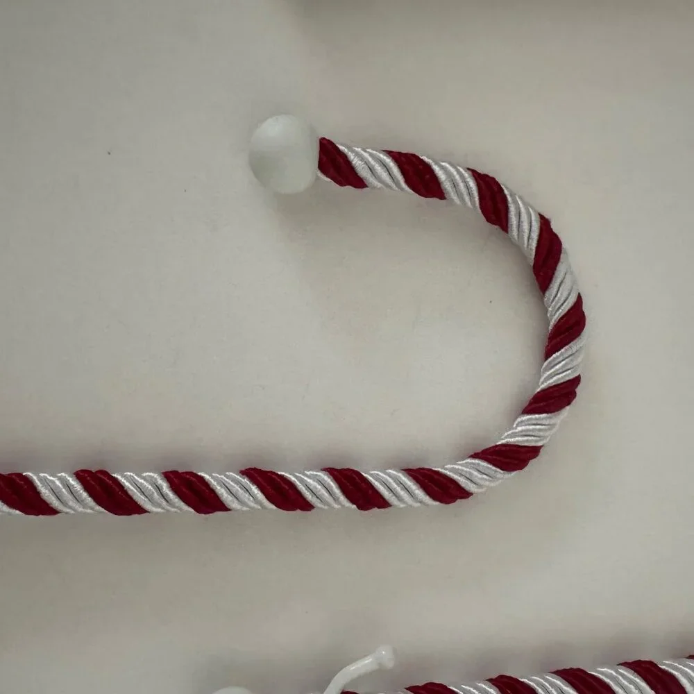 Four Fireplace Mantle Candy Cane Stocking Holders 9 inches